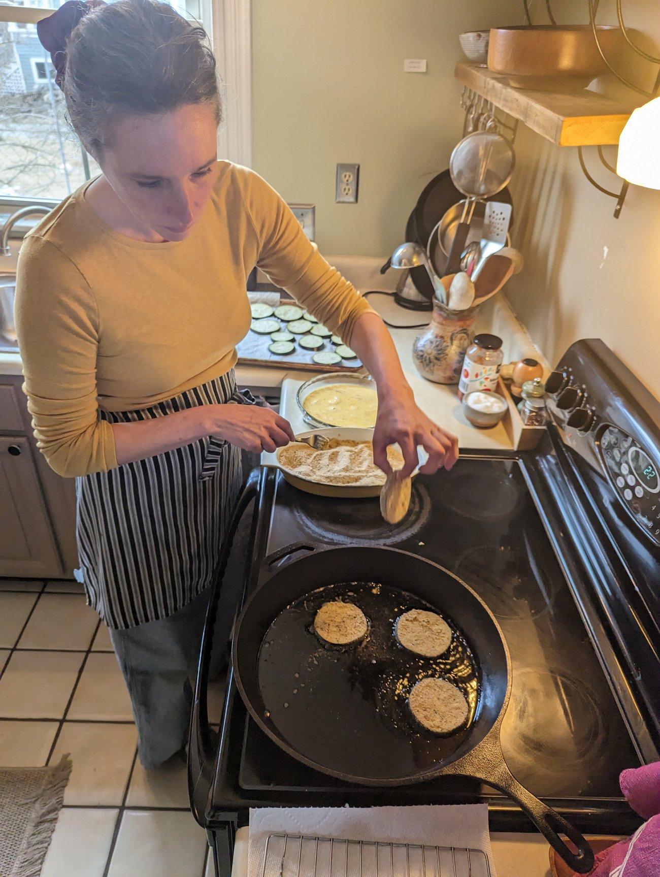 Frying Eggplant